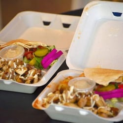 ohSHAWARMA! - Chicken Shawarma plates served with salad, potatoes and hummus