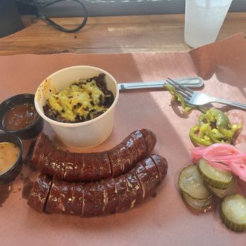 LeRoy and Lewis Barbecue - Jalapeno & Cheddar sausage and Mediterranean sausage! - Barbeque Near Me - Austin, Texas LeRoy and Lewis Barbecue - Jalapeno & Cheddar sausage and Mediterranean sausage! - Barbeque Near Me - Austin, Texas