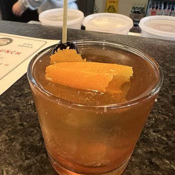 The Flats - "Old Fashy" cocktail. Not too strong, a little on the sweet side. - Burgers Near Me - Lafayette, Louisiana The Flats - "Old Fashy" cocktail. Not too strong, a little on the sweet side. - Burgers Near Me - Lafayette, Louisiana