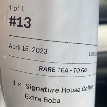 RareTea - If you like strong coffee with boba, we'll look no more! It's perfect! - Bubble Tea Near Me - Sacramento, California