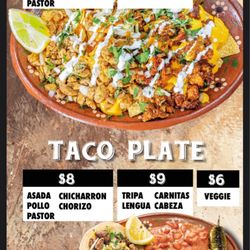 Penas Taqueria - Menu as of 12/20/22