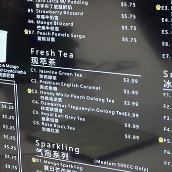 ONCE Tea - Menu - Bubble Tea Near Me - Hayward, California