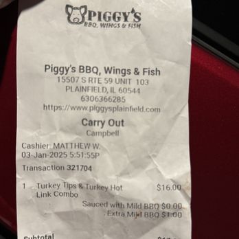 Piggy's BBQ, Wings & Fish - Barbeque Near Me - Plainfield, Illinois Piggy's BBQ, Wings & Fish - Barbeque Near Me - Plainfield, Illinois