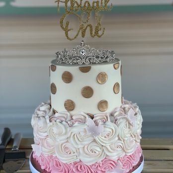 Something Sweet Bakery - a birthday cake with a crown on top - Bakeries Near Me - Galt, California
