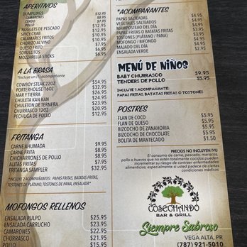 Cosechando - Menu - Puerto Rican Near Me - Vega Alta, Puerto Rico