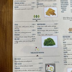Sin Reservas - Menu