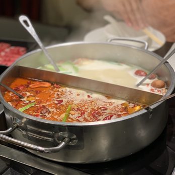 Happy Lamb Hot Pot - "Best of both worlds" (house broth and spicy broth) - Hot Pot Near Me - Boston, Massachusetts Happy Lamb Hot Pot - "Best of both worlds" (house broth and spicy broth) - Hot Pot Near Me - Boston, Massachusetts