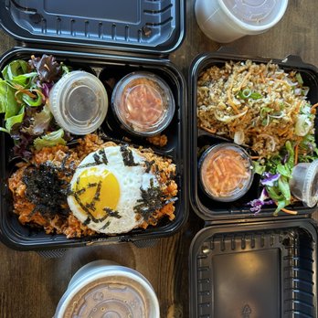 KBOP Korean Kitchen - Kimchi BokumBOP Plate w/ Beef Bulgogi and BokumBOP Plate w/o Meat - Korean Near Me - Monrovia, California KBOP Korean Kitchen - Kimchi BokumBOP Plate w/ Beef Bulgogi and BokumBOP Plate w/o Meat - Korean Near Me - Monrovia, California