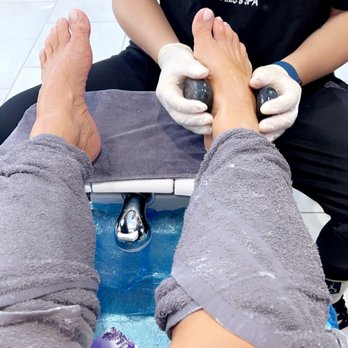 Grapevine Nails and Spa - BLACK LAVA pedicure :) so wonderful - Nail Salons Near Me - Grapevine, Texas