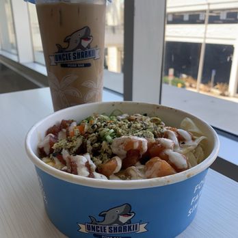 Uncle Sharkii Poke Bar - #1 Ahi Tuna And Salmon. Coffee Milk Tea - Limited - Poke Near Me - Torrance, California Uncle Sharkii Poke Bar - #1 Ahi Tuna And Salmon. Coffee Milk Tea - Limited - Poke Near Me - Torrance, California