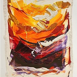 Anticus - Arizona Sunset Press Ink Painting by Arcade Latour.