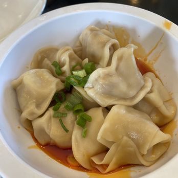 Bing's Dumpling - Shrimp and pork wonton in chili oil - Dim Sum Near Me - Fremont, California