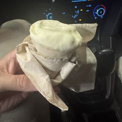 The ice cream cone that was handed to us.