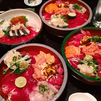 Kaoru - Three amigos: Tuna, Hamachi and Salmon! So yummy and such a huge portion with only $20!! Great deal! - Japanese Near Me - New York, New York