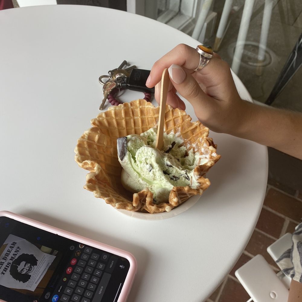 Darling - Homemade waffle bowl with mint chocolate chip. Super crisp and fresh! - Ice Cream & Frozen Yogurt Near Me - Sonoma, California Darling - Homemade waffle bowl with mint chocolate chip. Super crisp and fresh! - Ice Cream & Frozen Yogurt Near Me - Sonoma, California