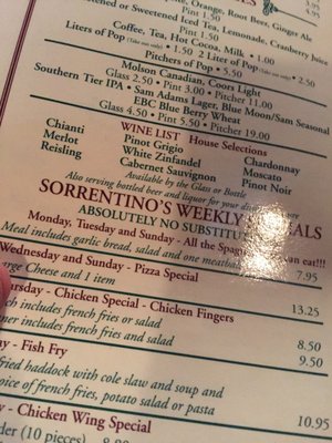 Menu photo 2 Sorrentino's Williamsville, NY Menu photo 2 Sorrentino's Williamsville, NY