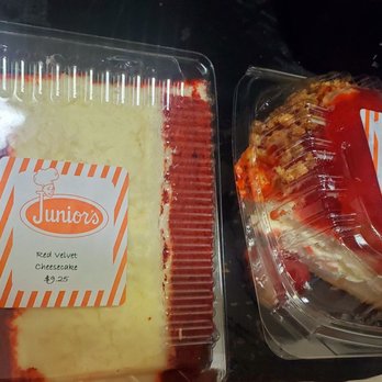 Junior's Restaurant - Red Velvet Cheesecake and Strawberry Cheesecake - Bakeries Near Me - Brooklyn, New York