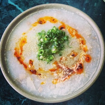 Canton Noodle House - Salted pork congee sans Century egg & with the addition of ginger. - Cantonese Near Me - Seattle, Washington
