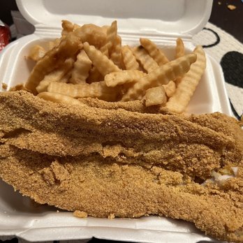 Oriental Express - Fried Catfish with Fries - Fast Food Near Me - Denton, Texas