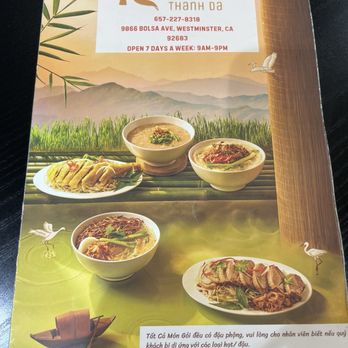 Bun Vit Thanh Da - Menu - Vietnamese Near Me - Westminster, California