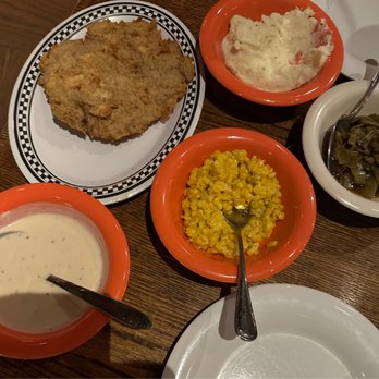 Babe's Chicken Dinner House - Chicken Fried Steak with all the sides - Southern Near Me - Burleson, Texas
