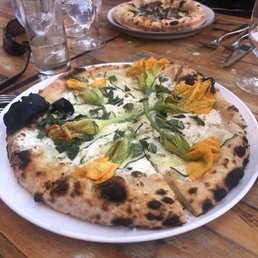 Zucchini flower pizza! Zucchini flower pizza!
