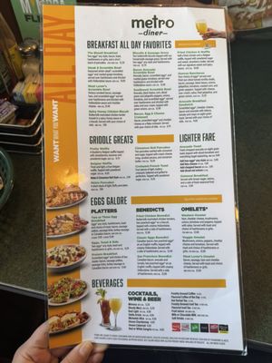 Menu photo 2 Metro Diner Indianapolis, IN