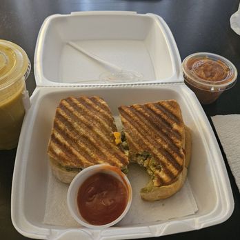 Bombay Express - mango lassi, grilled paneer sandwich,  carrot halwa - Indian Near Me - Austin, Texas