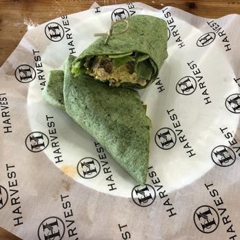 Harvest - Curry Chicken Salad on a Spinach Wrap - American Near Me - Virginia Beach, Virginia Harvest - Curry Chicken Salad on a Spinach Wrap - American Near Me - Virginia Beach, Virginia