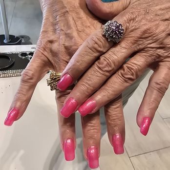 Nina Nail Salon - Pink gel x - Nail Salons Near Me - Irvine, California