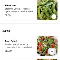 Menu Thai fusion 2go