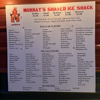 Murray's Shaved Ice - Menu - Shaved Ice Near Me - St. Louis, Missouri
