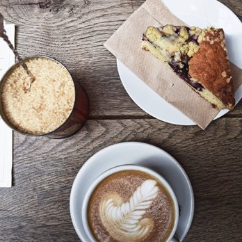 Tap Coffee - Cappuccino with blueberry cake! - Coffee & Tea Near Me - London, XGL Tap Coffee - Cappuccino with blueberry cake! - Coffee & Tea Near Me - London, XGL