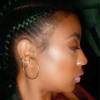 Ashley Brown - Cornrows in bun - Hair Extensions Near Me - Long Beach, California