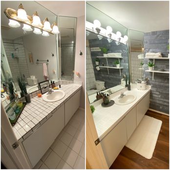 Perma-Ceram Bathroom Magic - Before and after. Very inexpensive upgrade! - General Contractors Near Me - Fort Myers, Florida Perma-Ceram Bathroom Magic - Before and after. Very inexpensive upgrade! - General Contractors Near Me - Fort Myers, Florida