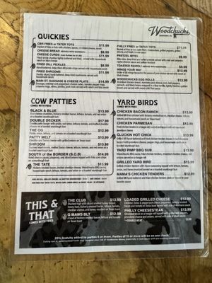 Menu photo 2 Woodchucks Senatobia, MS