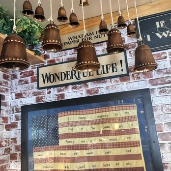 Evergreen Cafe - Luv this American flag art - American Near Me - Wrightwood, California