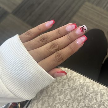 Sky Nails - Bad bunny nails with French tip - Nail Salons Near Me - New Castle, Delaware Sky Nails - Bad bunny nails with French tip - Nail Salons Near Me - New Castle, Delaware