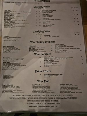 Menu photo 8 Waters Edge Winery Broken Arrow Broken Arrow, OK