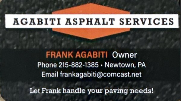 Agabiti Asphalt Services on Yelp