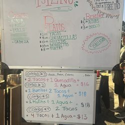 Tacos Gallegos - The menu I went with comb #2!