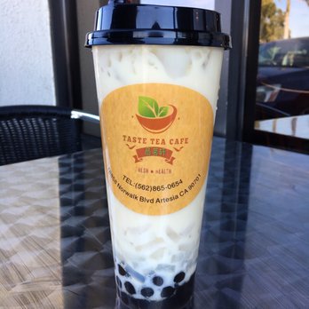 Taste Tea Cafe - jasmine green milk tea with boba & lychee jelly - Taiwanese Near Me - Artesia, California Taste Tea Cafe - jasmine green milk tea with boba & lychee jelly - Taiwanese Near Me - Artesia, California
