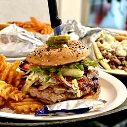 Adelphia Sports Bar & Grille - 1/2 lb Steak Burger