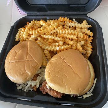 Angry Chickz - 2 chicken sliders with fries $13 - Chicken Shop Near Me - Bakersfield, California