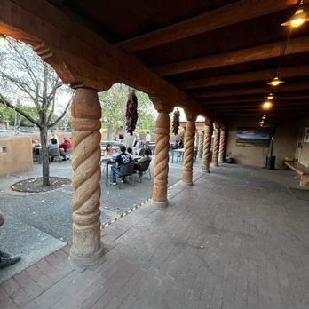 Village Pizza - The outdoor cozy dining room patio - Pizza Near Me - Corrales, New Mexico