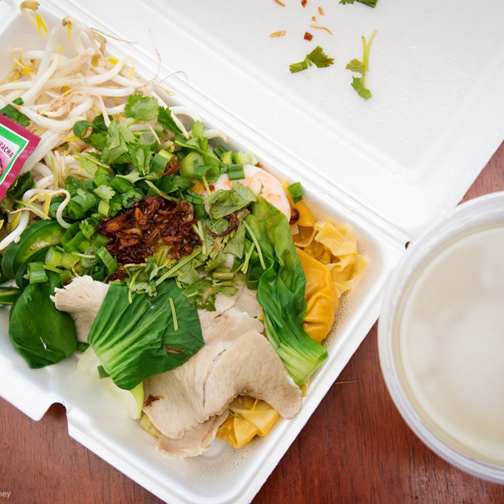 Basil Leaf Vietnamese Restaurant - Wonton Soup (takeout) from Basil Leaf ... this is one of the better wonton soups I've found in town so far! - Vietnamese Near Me - Albuquerque, New Mexico