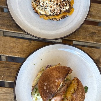 Evergreen Coffee - Breakfast sando (back) turkey pesto sando (front) - Coffee & Tea Near Me - Henderson, Nevada Evergreen Coffee - Breakfast sando (back) turkey pesto sando (front) - Coffee & Tea Near Me - Henderson, Nevada