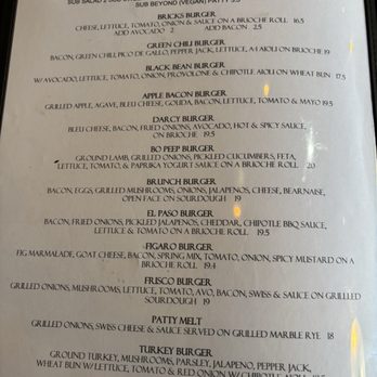 Brick's - Burger menu - New American Near Me - Placerville, California