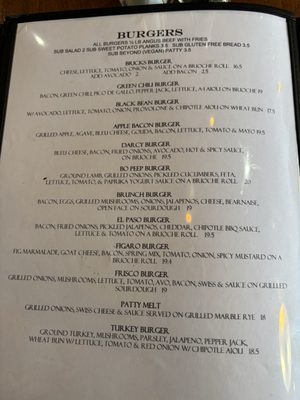 Menu photo 7 Brick's Placerville, CA