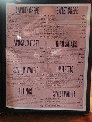 Menu photo 2 Little Paris Cafe Morgantown, WV